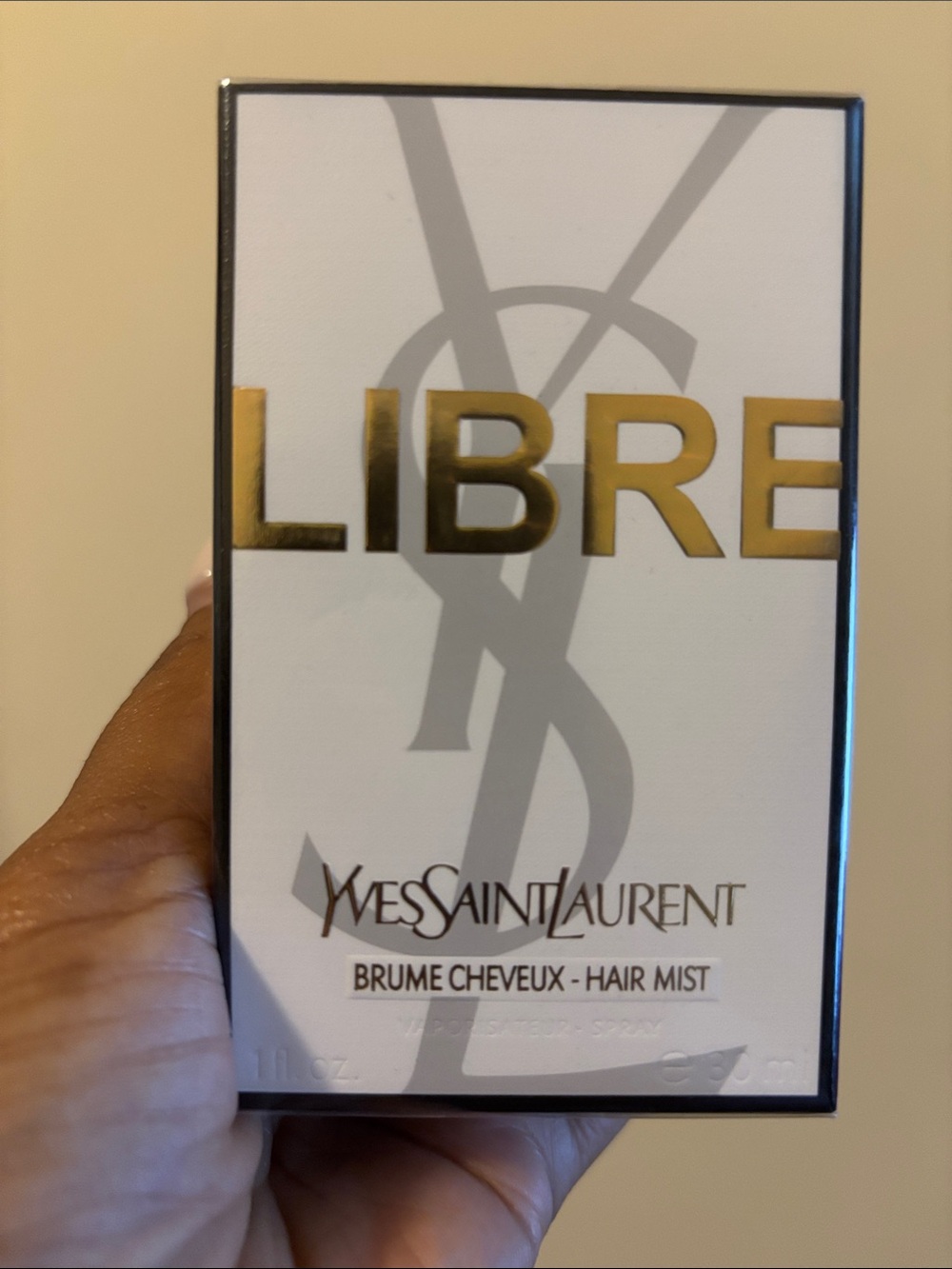 Yves Saint Laurent LIBRE Hair Mist — White and Gold Accents